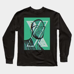 Malcolm X Green Long Sleeve T-Shirt